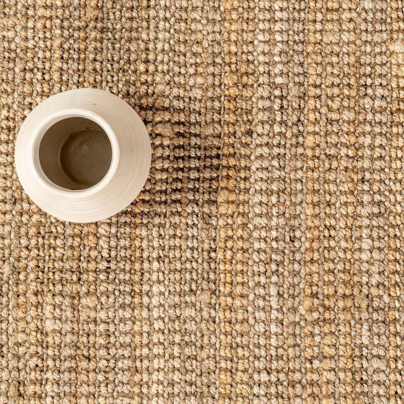 Nuloom Ashli Solid 6x9 Jute Indoor Area Rug for Dining Room Rug Neutral Rug Living Room Rug Kitchen, Natural