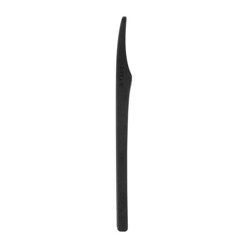 Matte Black Silicone Kitchen Tongs with Acacia Wood Handle