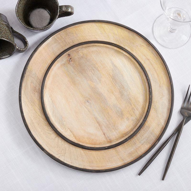 Saro Lifestyle Wooden Charger, 13" Ø Round, Natural (Set of 4)