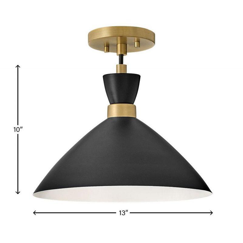 Lark Simon 1 - Light Pendant in  Black/Heritage Brass