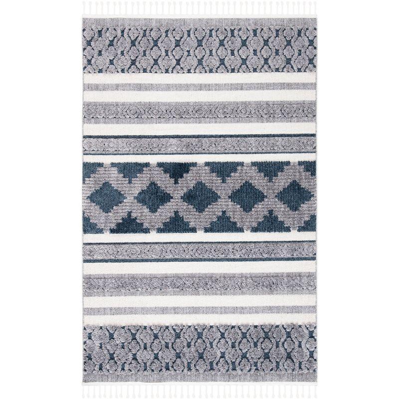 Marrakesh MRK515 Power Loomed Indoor Accent Rug - Ivory/Blue - 3'x5' - Safavieh