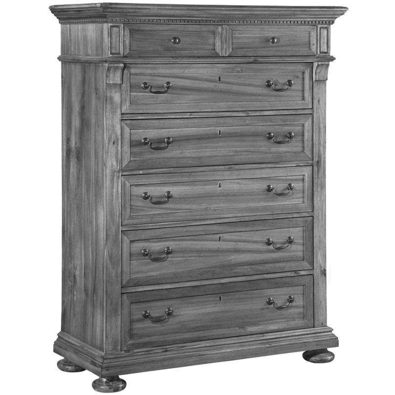 Brown Traditional 6-Drawer Chest with Soft Close Drawer