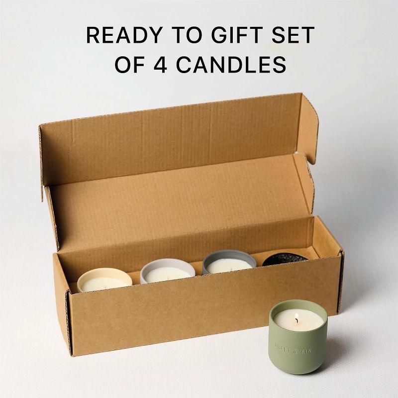 Craft & Kin Scented Candles Discovery Set 4 Pack of 3oz Candles 20-Hour Burn Time