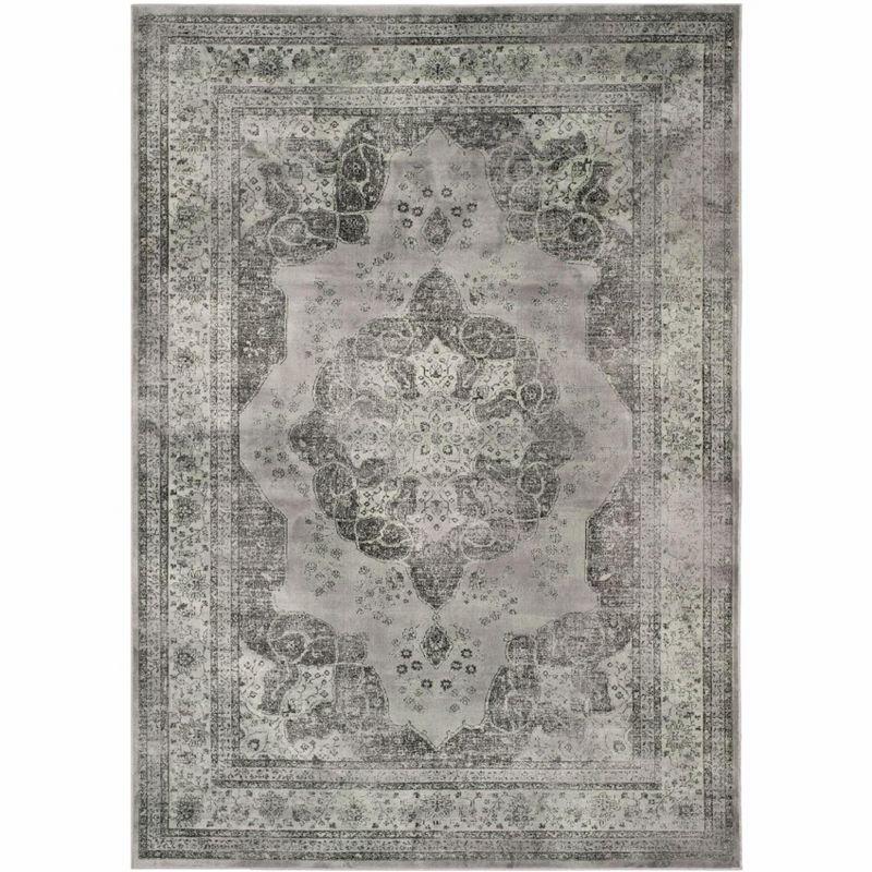 Vintage VTG158 Power Loomed Indoor Area Rug - Grey/Multi - 4'x5'7" - Safavieh.