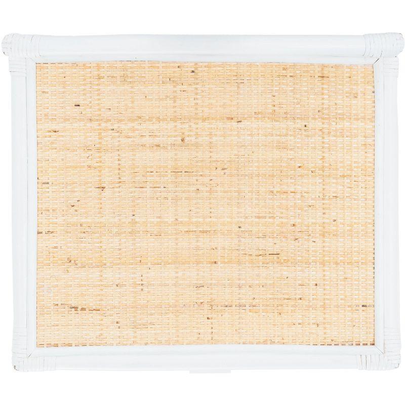 Roya 1 Drawer 1 Shelf Nightstand - NST4005 - White/Natural - Safavieh