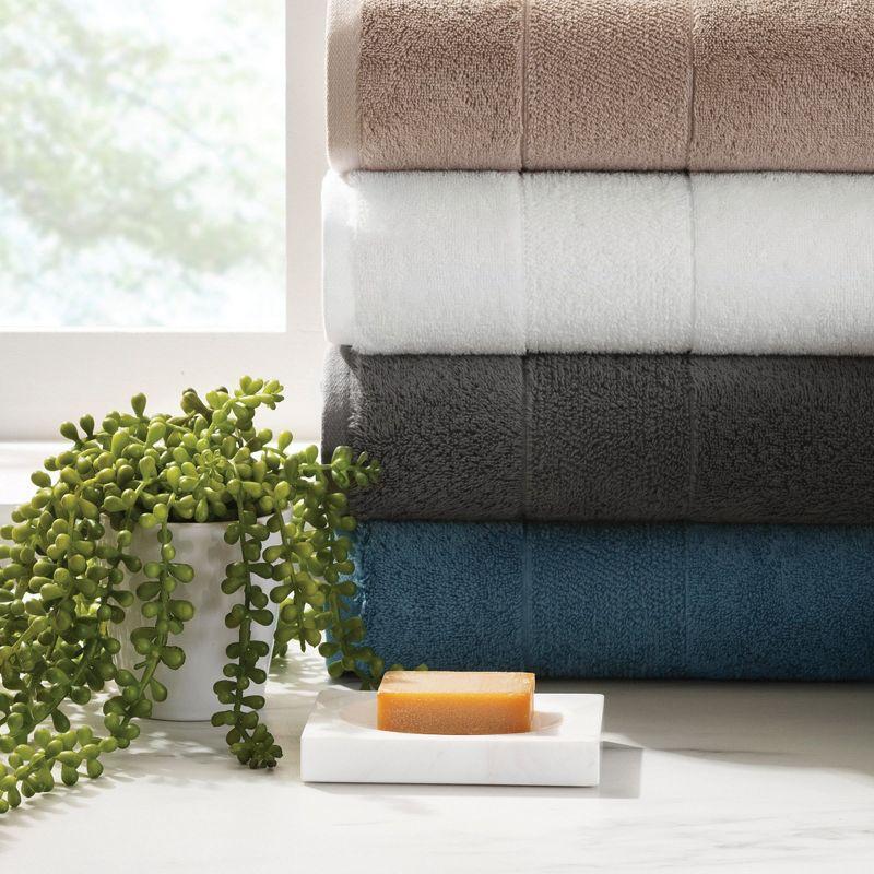 Aston & Arden Turkish Cotton Bathroom Towel Set (6-Piece), Solid Color, 2 Bath Towels, 2 Hand Towels, 2 Washcloths