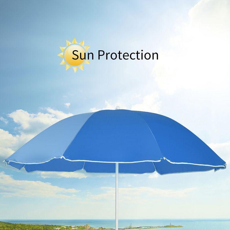 Portable Folding Picnic Double Chair W/Umbrella Table Cooler Beach Camping Turquoise