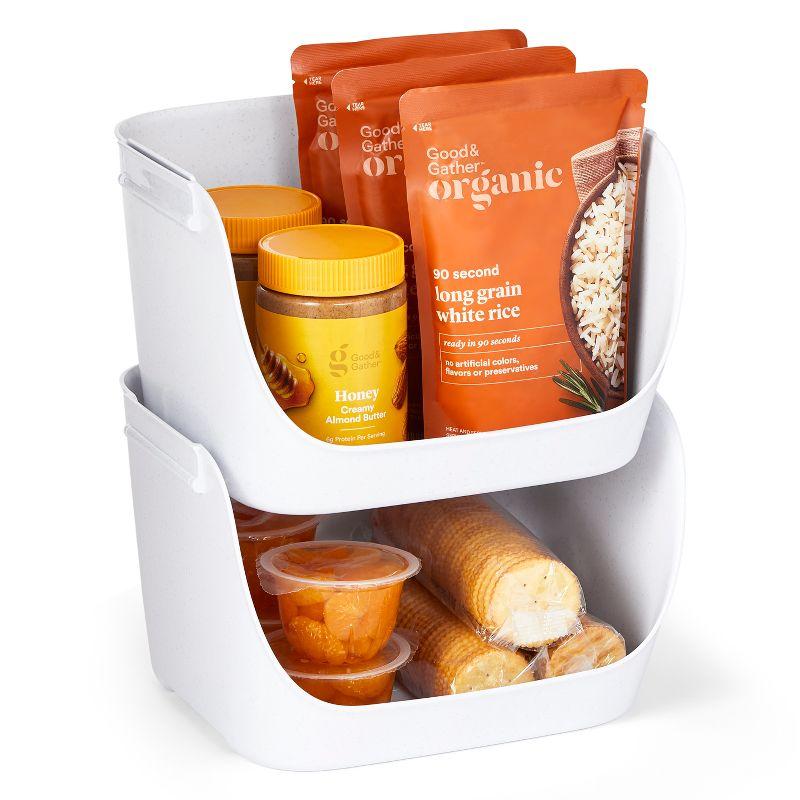 Set of 2 ShelfBin Stacking Pantry Bins (Set of 2)