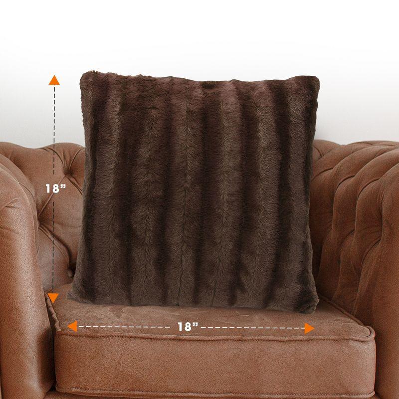 Cheer Collection Faux Fur Pillow Cover