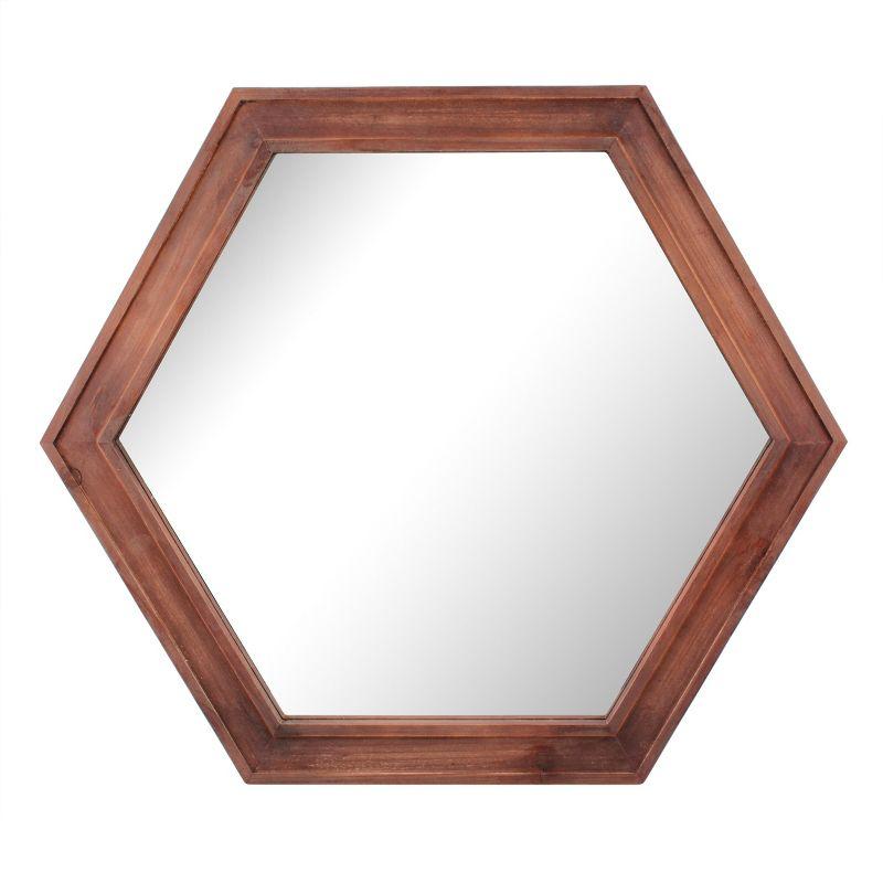 Alfret Wood Flat Wall Mirror