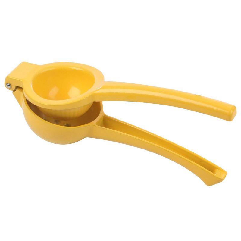 Prepworks Lemon Squeezer: Aluminum Citrus Press, Dishwasher-Safe, Yellow Juicer, 3" Height, 0.46 lbs