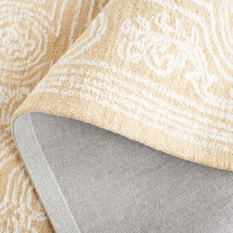 Ebony EBN310 Hand Tufted Indoor Area Rug - Ivory/Gold - 5'x8' - Safavieh