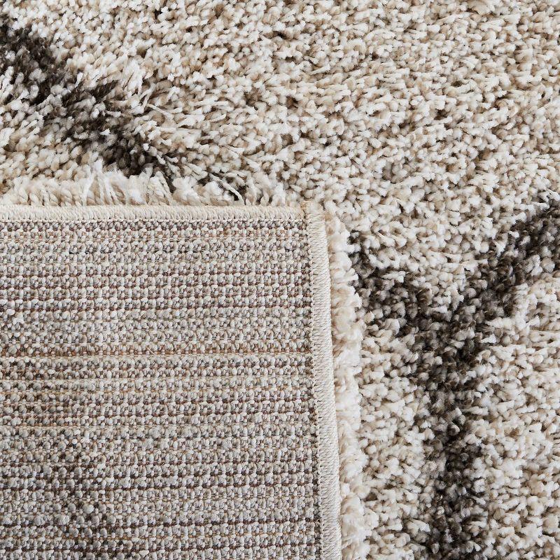 Hudson Shag SGH280 Power Loomed Indoor Area Rug - Ivory/Grey - 5'3"x7'6" - Safavieh