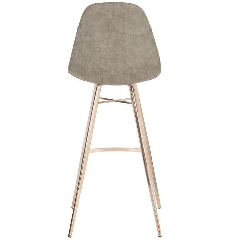 Mathison Bar Stool  - FOX3011 - Taupe/Copper - Safavieh Couture