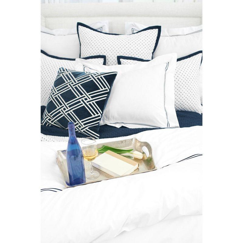 EY Essentials Mavis Ink Embroidered Throw Pillow