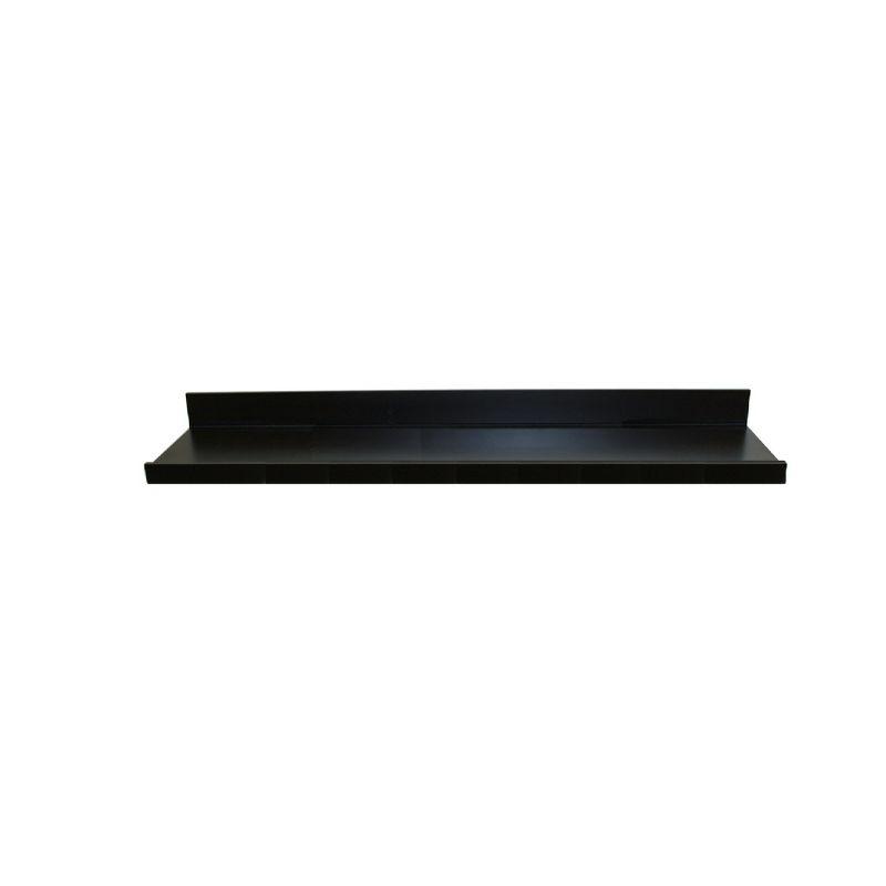 60" Picture Ledge Wall Shelf Black - InPlace: Modern Floating Photo Display, Wood Composite, Includes Mounting Hardware