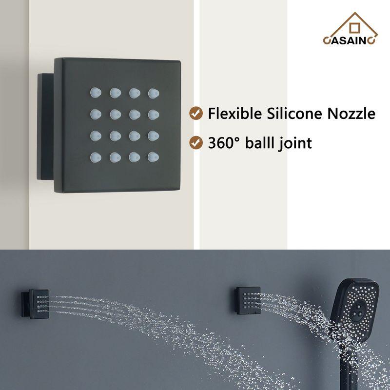 Rainfall Symphony 12inch 3-Function Dual Shower Head Thermostatic Shower System with 3 Sprays Handheld