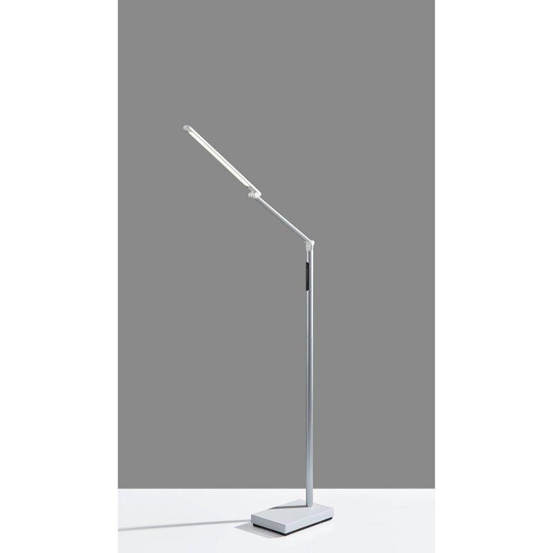 Lennox Floor Lamp (Includes LED Light Bulb) White - Adesso: Modern Standing Reading Light, ETL Listed, Touch Sensor