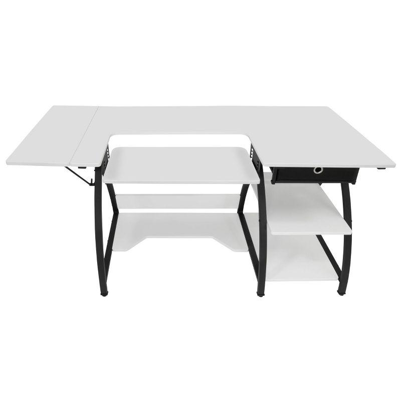 Sew Ready 56.8'' x 23.5'' Sewing Table with Sewing Machine Platform