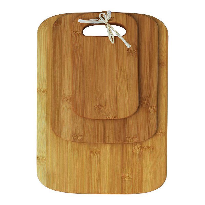 Oceanstar 3-Piece Natural Bamboo Cutting Board Set