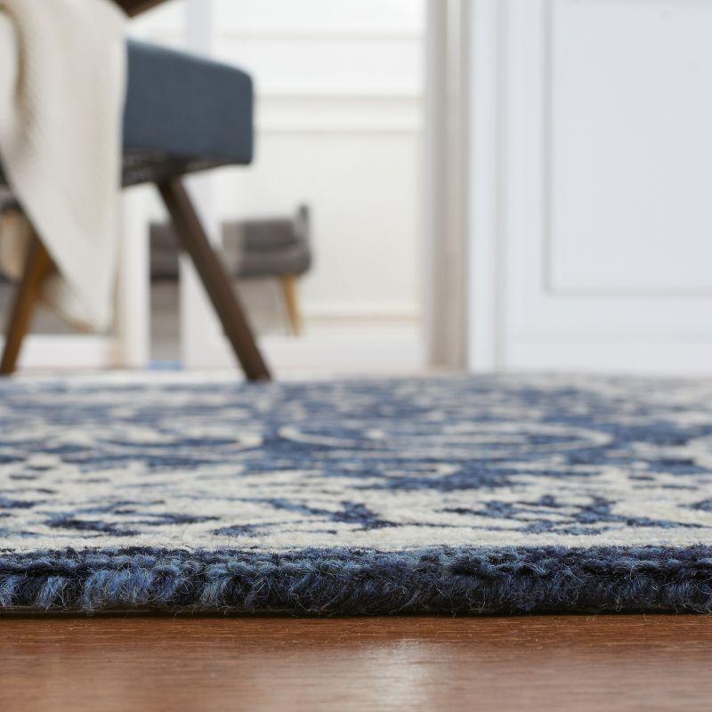 Jardin JAR601 Hand Tufted Accent Rug - Navy/Ivory - 3'x5' - Safavieh