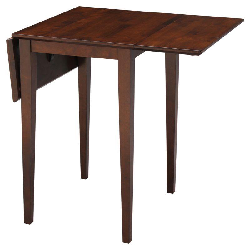 Espresso Solid Parawood Shaker Style Extendable Dining Table