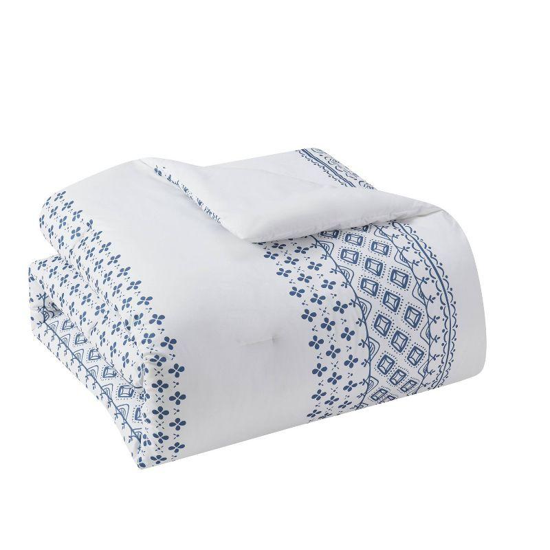 VCNY Denim 3-Piece Geometric Stripe Comforter Set