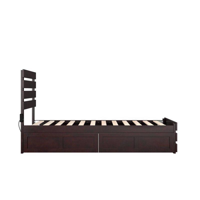 Aaliyah-Skye Solid Wood Slat Storage Bed