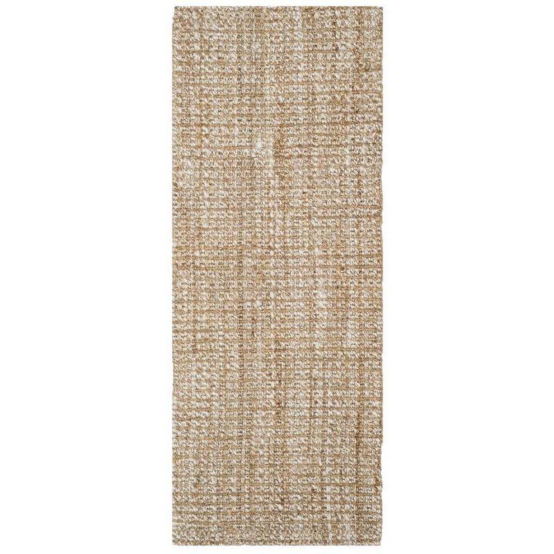Hand-Knotted Jute and Sisal Natural 2'6" x 6' Runner Rug
