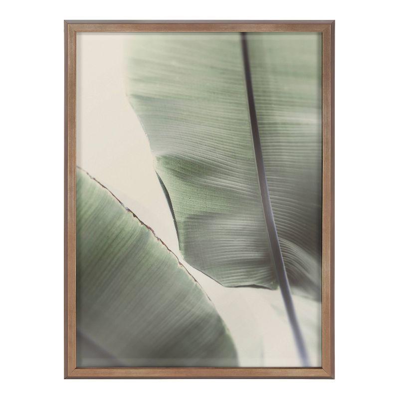 18" x 24" Blake Vintage Palms Framed Printed Glass by Alicia Abla Gold - Kate & Laurel All Things Decor: Modern Wall Decor