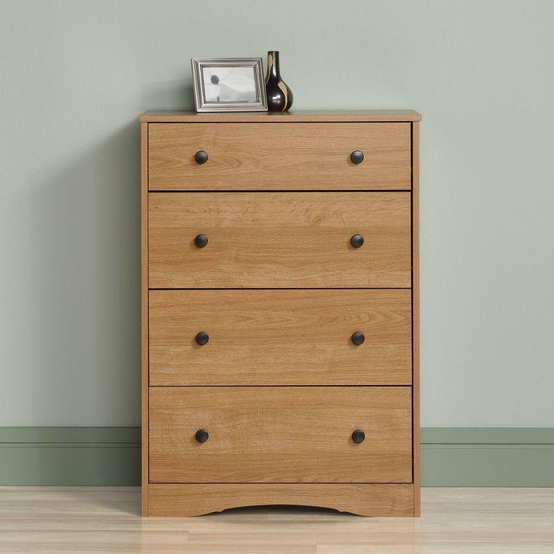 Beginnings 4 Drawer Chest Highland Oak - Sauder: Storage Furniture for Bedroom Space Savers