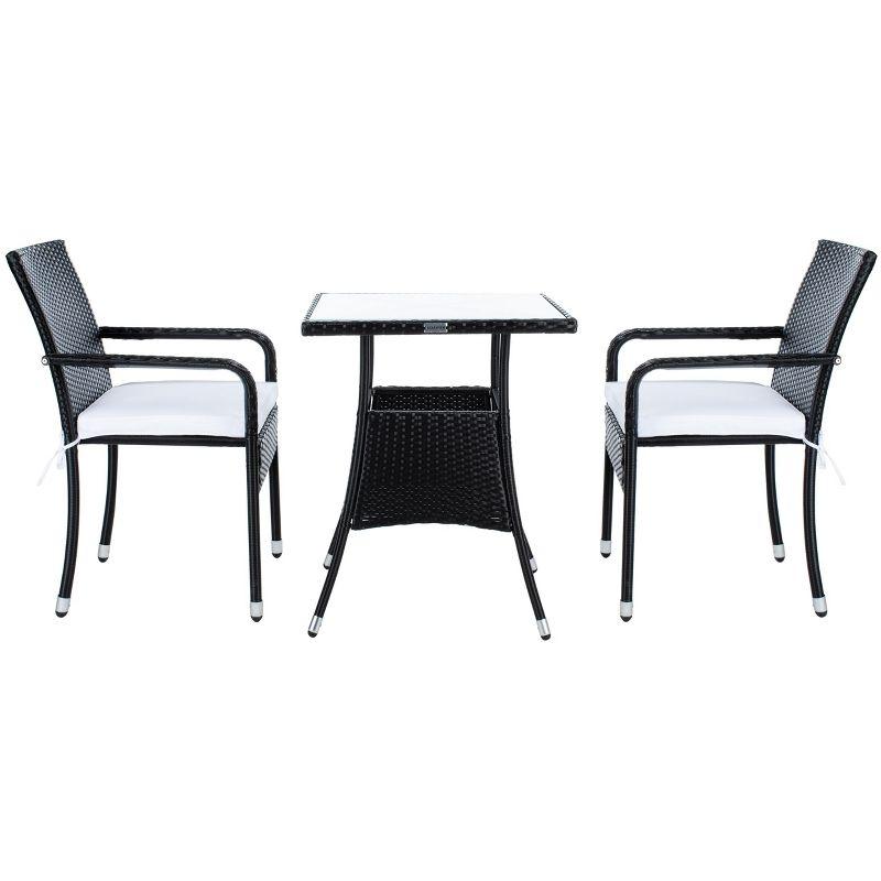 Laban Bistro Set - Outdoor - PAT7718 - Black/White - Safavieh
