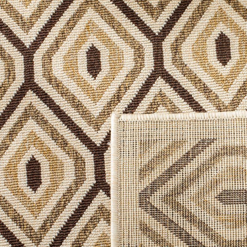Veranda VER003 Power Loomed Indoor/Outdoor Area Rug - Cream/Chocolate - 6'7"x9'6" - Safavieh.