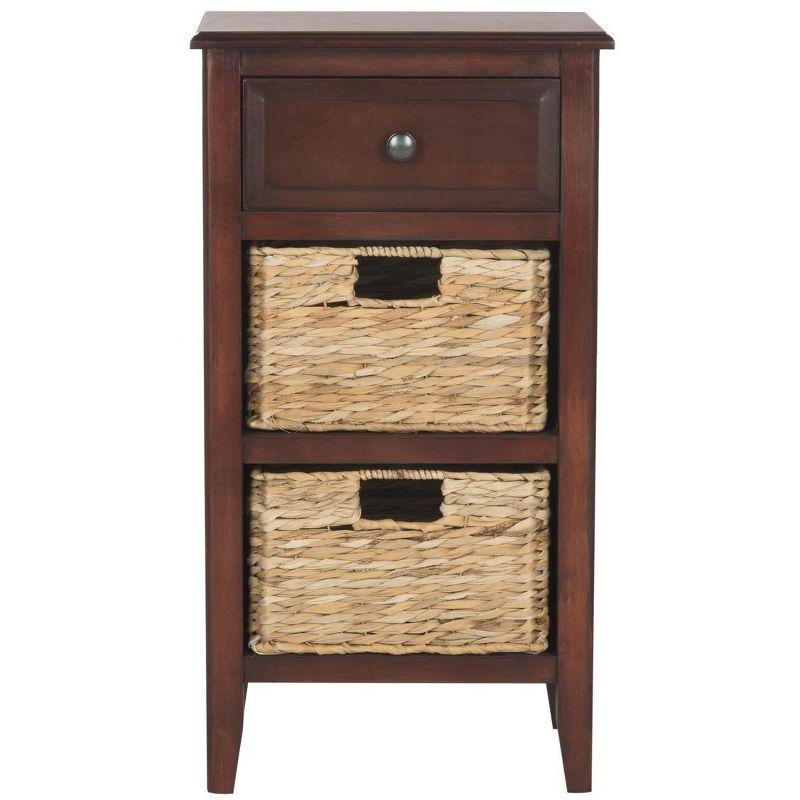 Everly Drawer Side Table - Cherry - Safavieh.