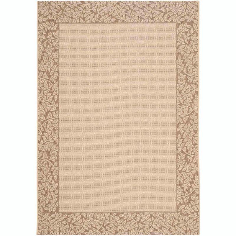 Courtyard CY0727 Power Loomed Indoor and Outdoor Area Rug - Natural/Brown - 6'7"x9'6" - Safavieh