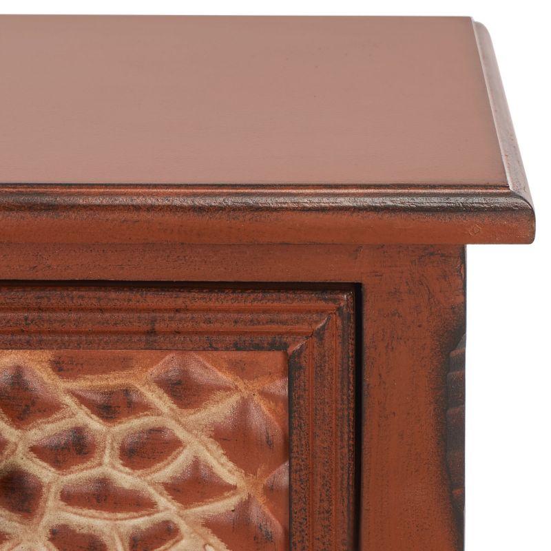 Ernest End Table - AMH4080A - Dark Brown - Safavieh Couture