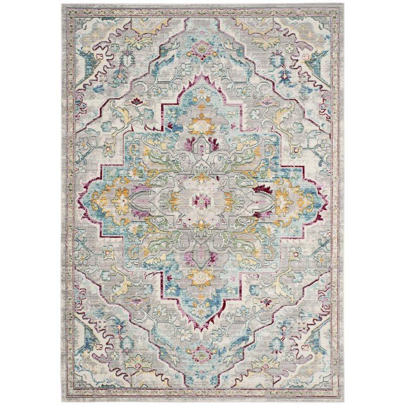 Mystique MYS921 Power Loomed Indoor Area Rug - Grey/Light Blue - 5'x8' - Safavieh.