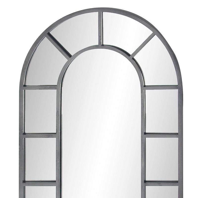 Metal Window Inspired Wall Mirror with Arched Top - Olivia & May