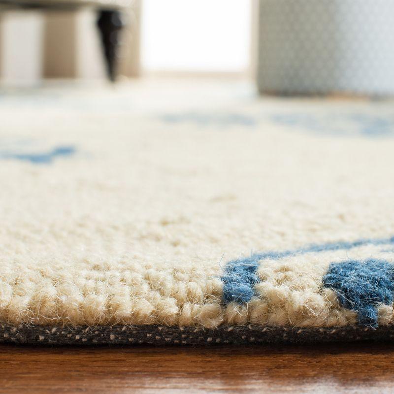 Chelsea HK145 Handmade Area Rug - 3'9"x5'9" - Ivory/Blue - Safavieh