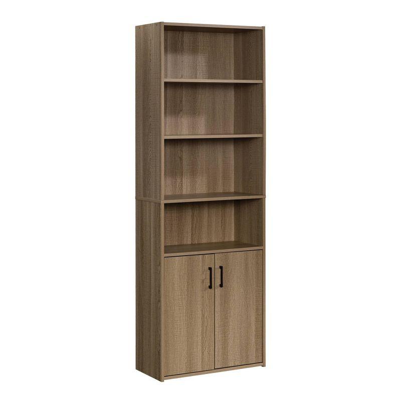 71" Beginnings Bookcase with Doors Light Brown - Sauder: Mid-Century Modern, Adjustable Storage