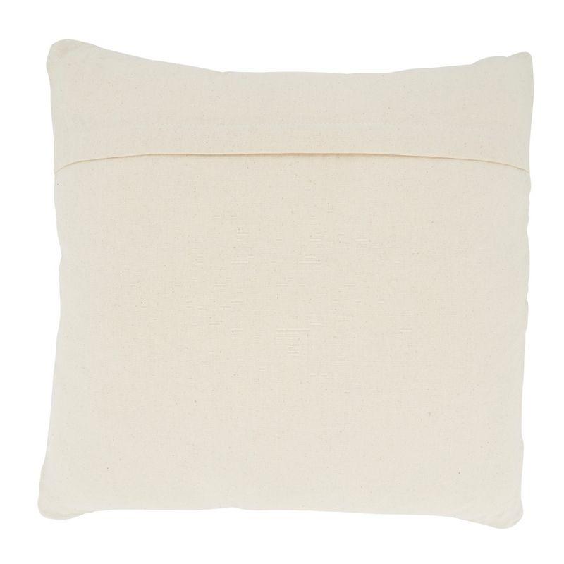 Ivory and Beige Cotton Fringe Boho Euro Pillow Cover