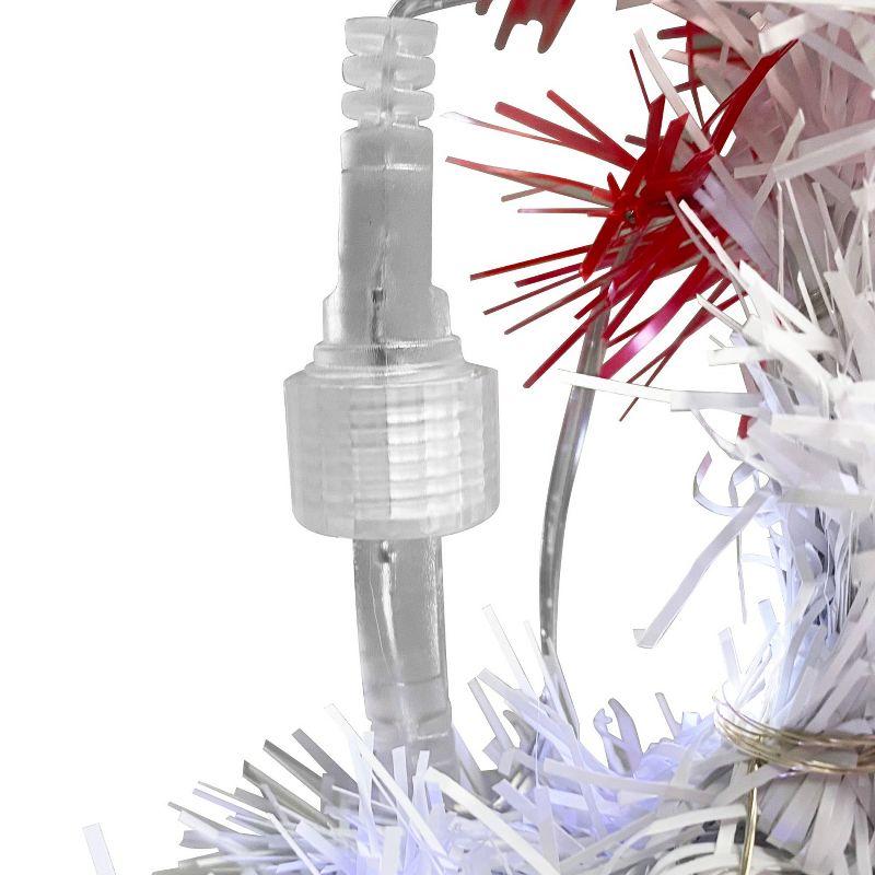 72in Red+White Artificial Fir Bent Top Christmas Tree, Xmas Tree Bendable Grinch Style X-mas Tree, Holiday Decoration 6FT - The Pop Home