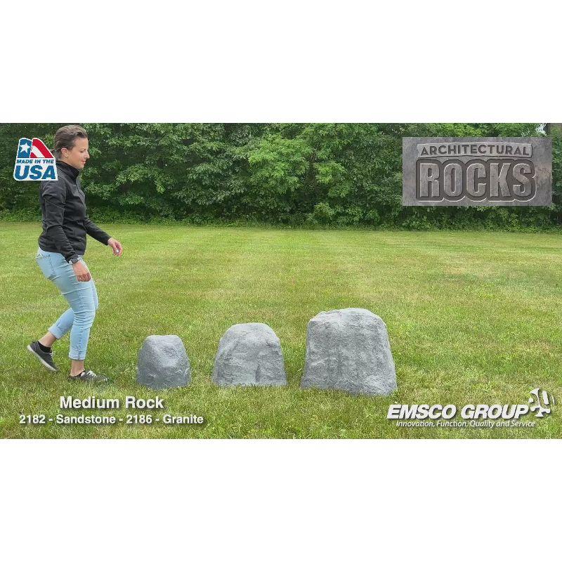 16.5" Resin Medium River Rock Statuary - Sand - Emsco