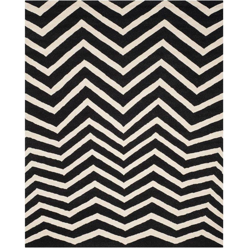 Cambridge CAM714 Tufted Indoor Accent Rug - Black/Ivory - 3'x5' - Safavieh