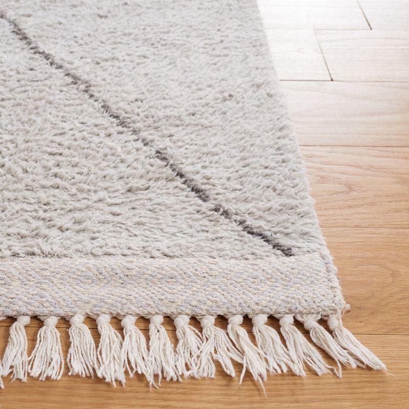 Easy Care ECR210 Hand Woven Machine Washable Indoor Area Rug - Grey/Ivory - 5'x8' - Safavieh
