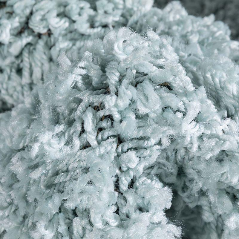 Papastamelos Basics Emerson Plain Textured Seafoam Green Shag Area Rug