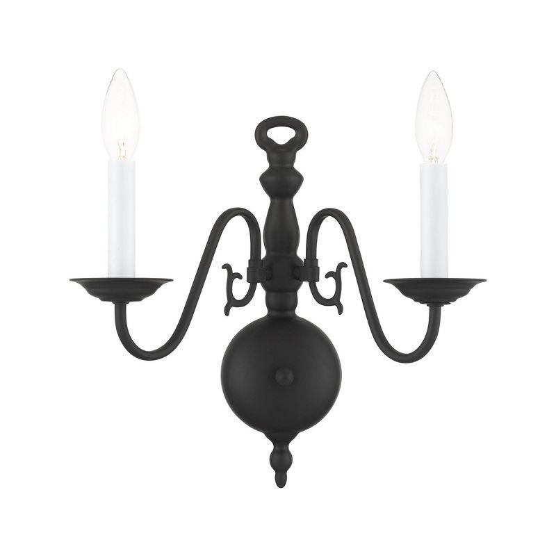 Livex Lighting Williamsburgh 2 - Light Wall Light in  Black