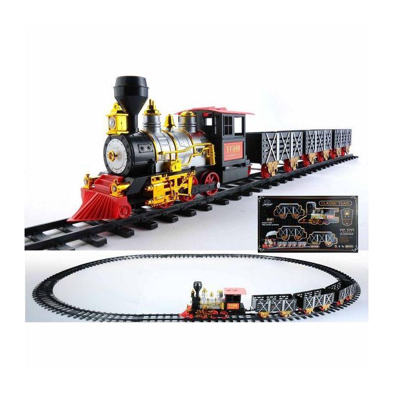 Northlight Animated Smoky Christmas Train Set with Sound and Light - Black and Red - 20 -Piece