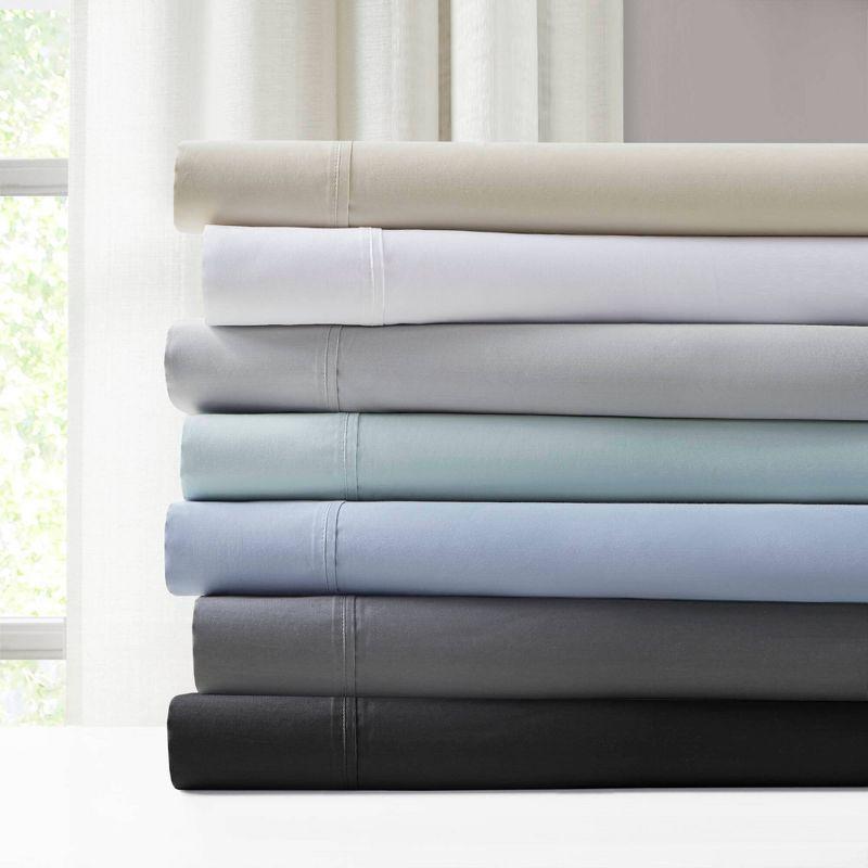 Madison Park Queen 1500 Thread Count 4pc Cotton Blend Sheet Set Black