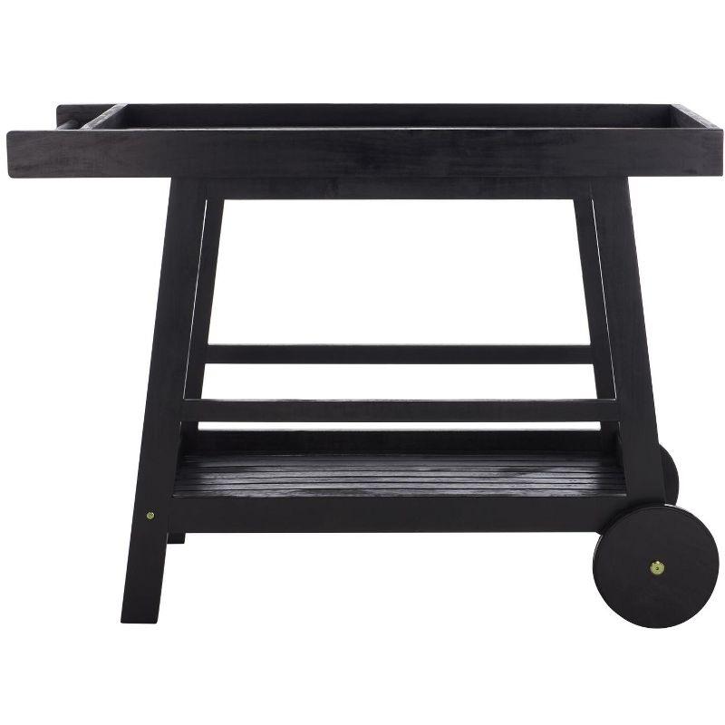 Renzo Indoor/Outdoor Serving Cart PAT7032 - Black - Safavieh